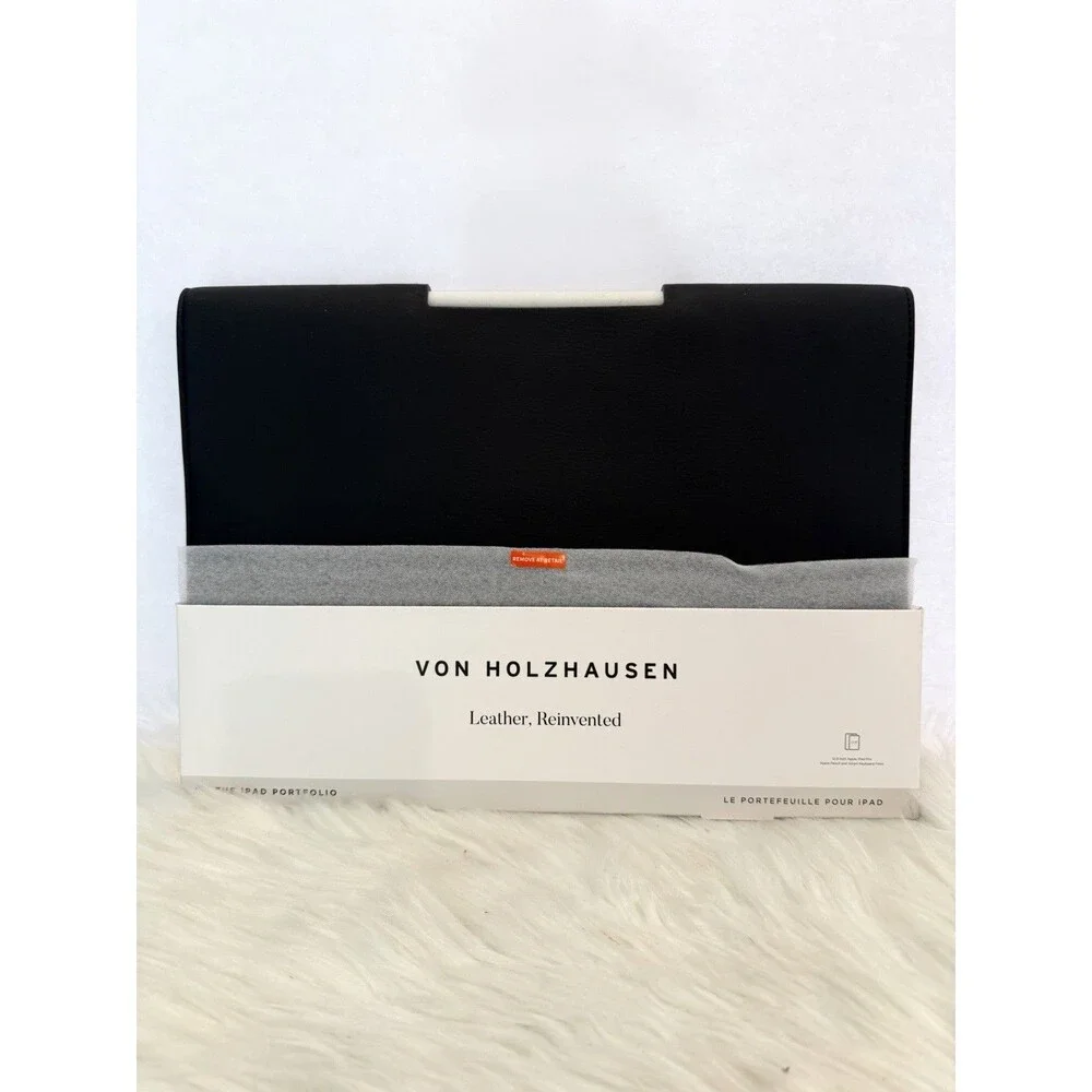 Von Holzhausen The iPad Portfolio Leather Reinvented Case 12.9 Inches Black
